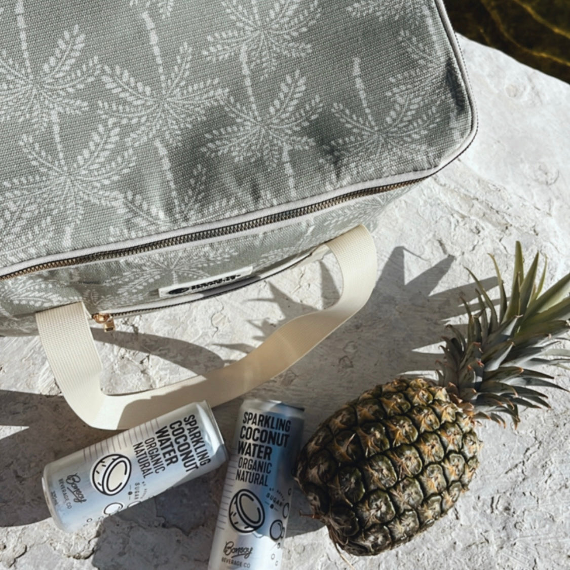 Cooler Bag-Large-Cabana Palms Sage